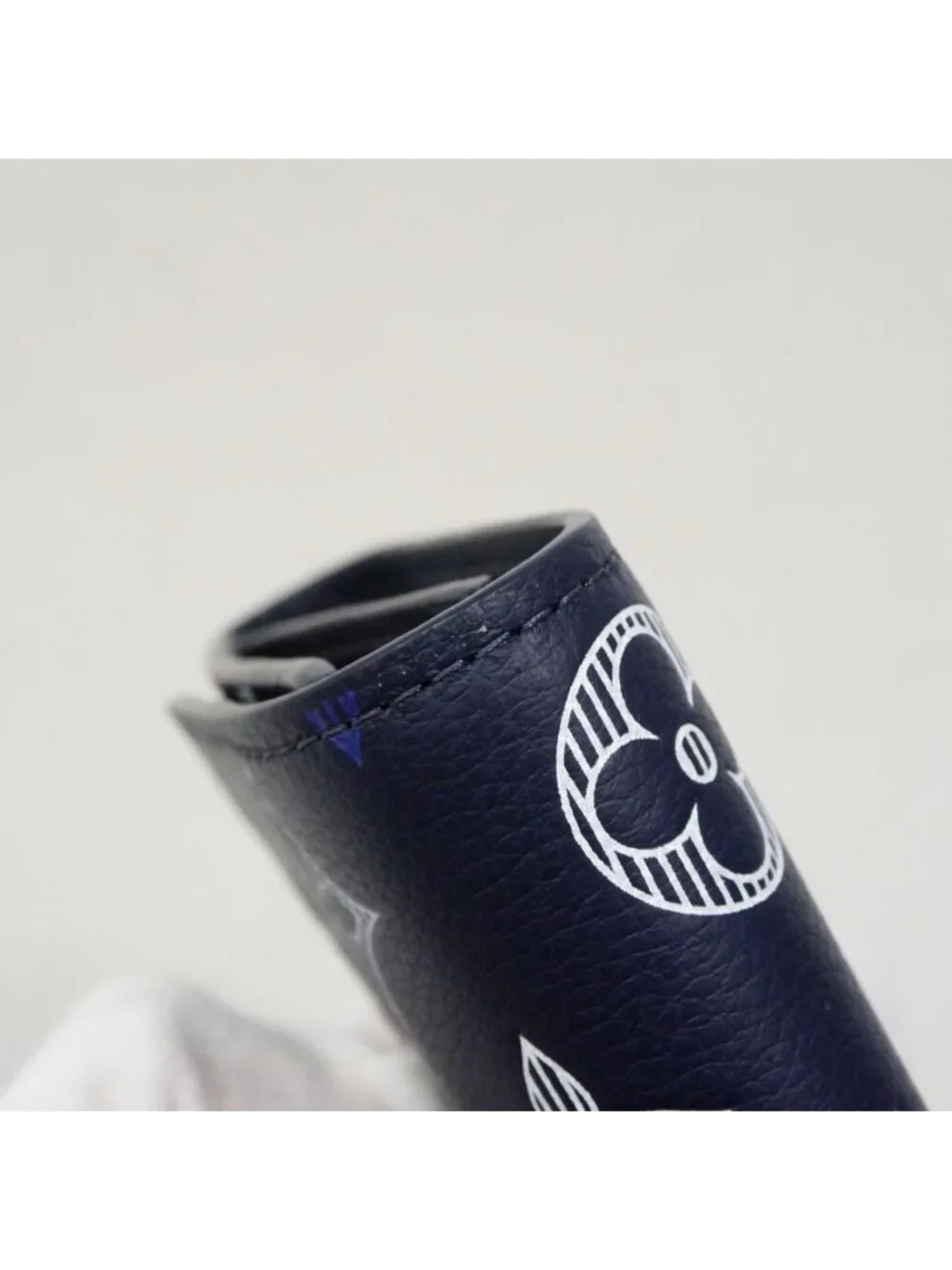 Louis Vuitton Trifold Wallet Monogram Shadow Victor Navy Blue